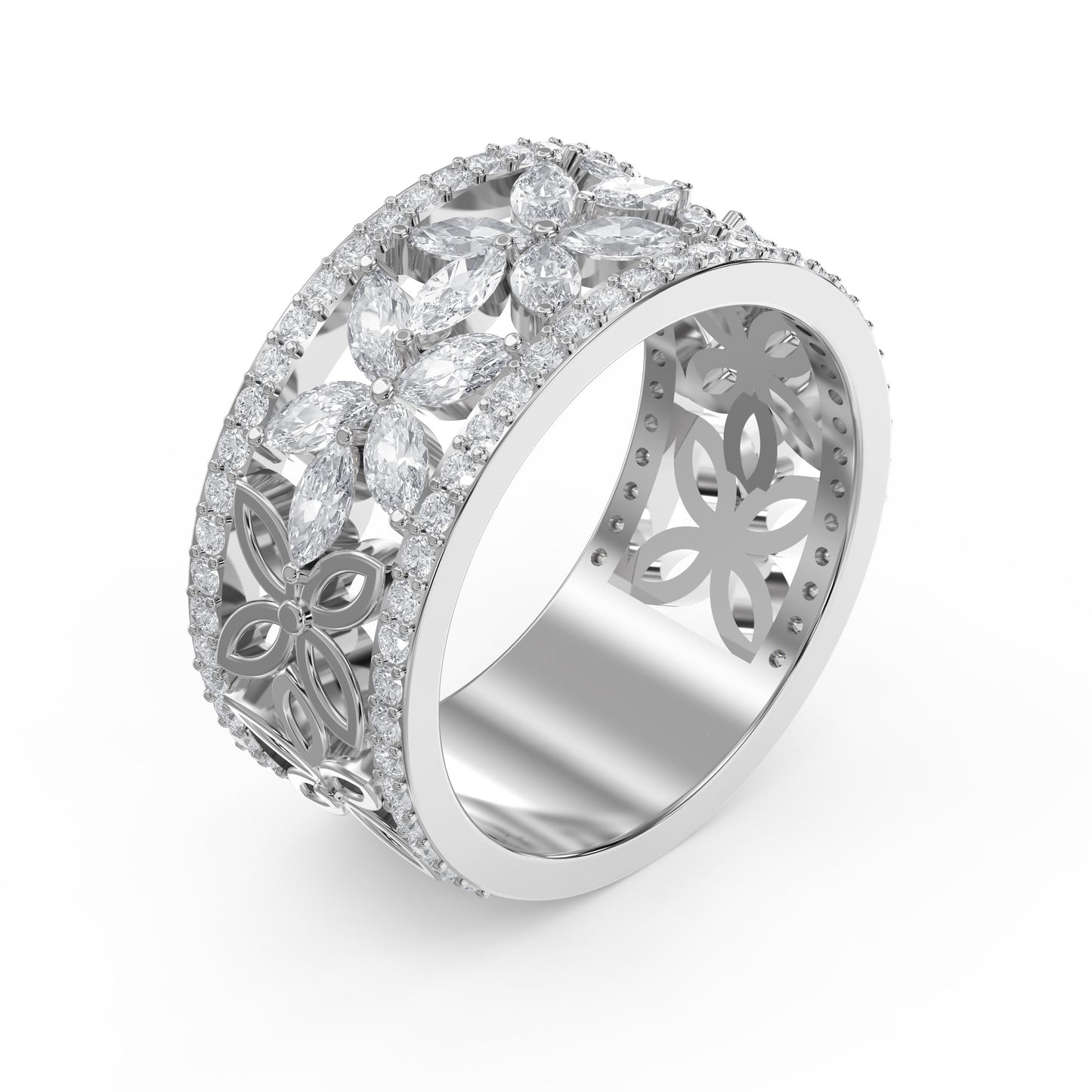 Crafted Round & Marquise cut Diamond Band ( 2.00 - 3.00 ct. )