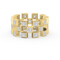 Bold Geometric Princess Cut Diamond Band