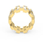 Bold Geometric Princess Cut Diamond Band