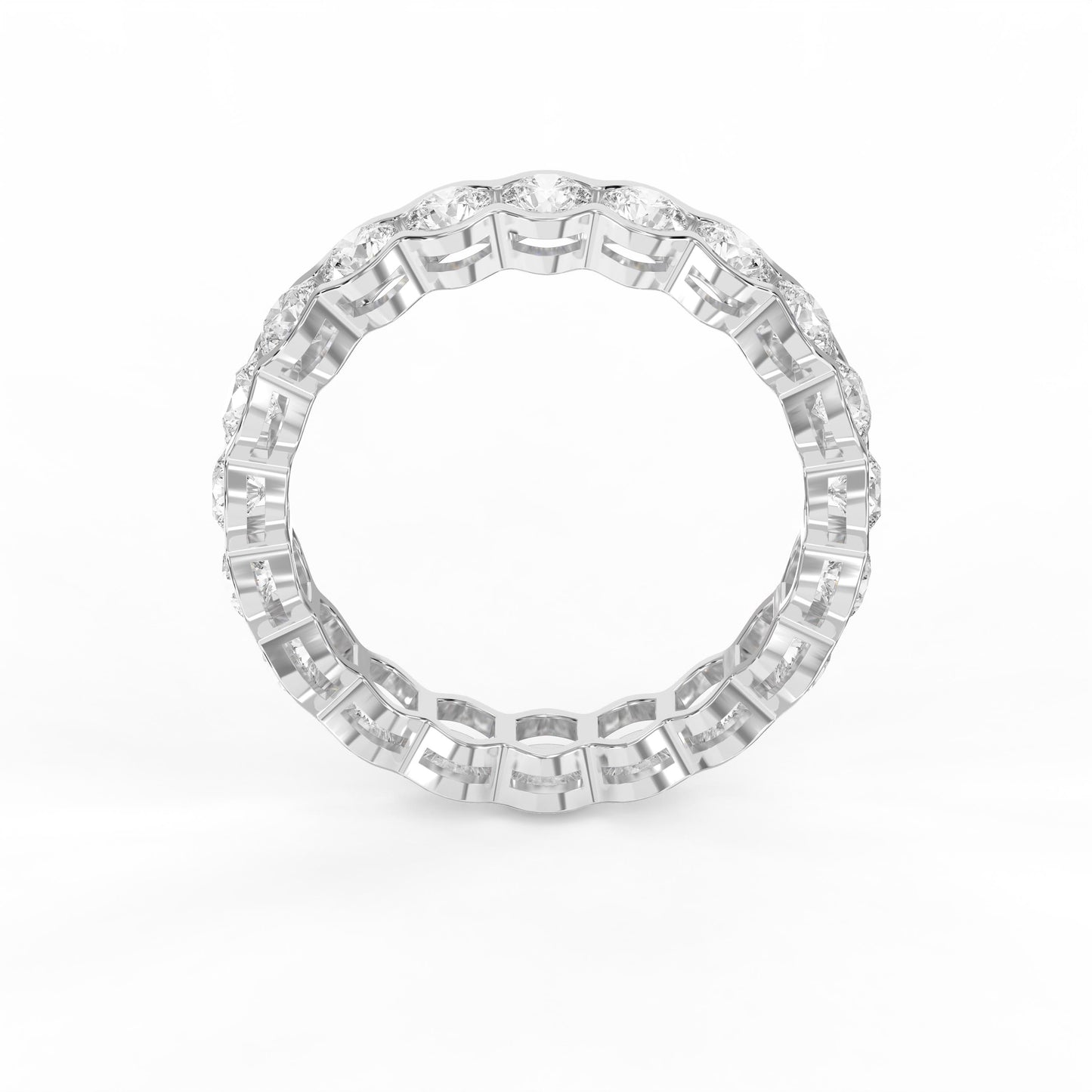 Elegant Bezel Set Round Cut Diamond Band (2.00 - 3.00 ct. )