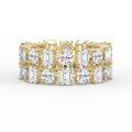 Uniqe Statement Wide Round & Emerald Diamond Band