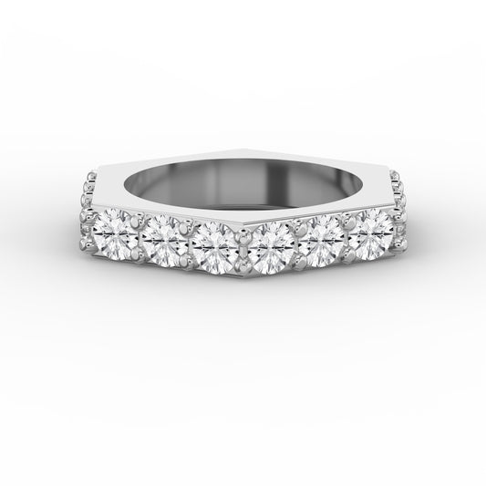 Forever Edge Unique Geometric Round Diamond Band (3.00 - 4.00 ct. )