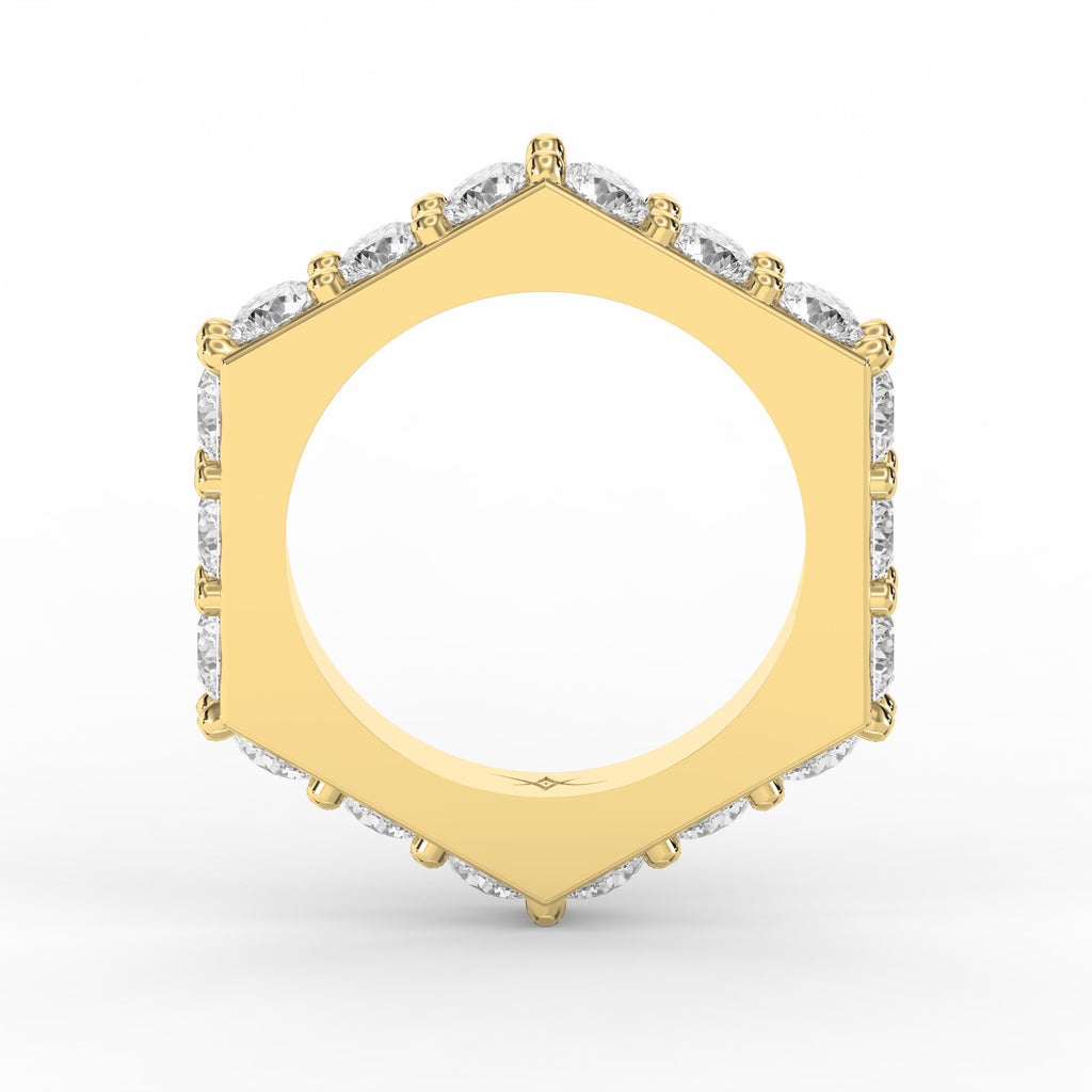 Forever Edge Unique Geometric Round Diamond Band