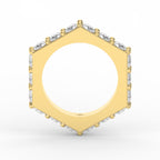 Forever Edge Unique Geometric Round Diamond Band