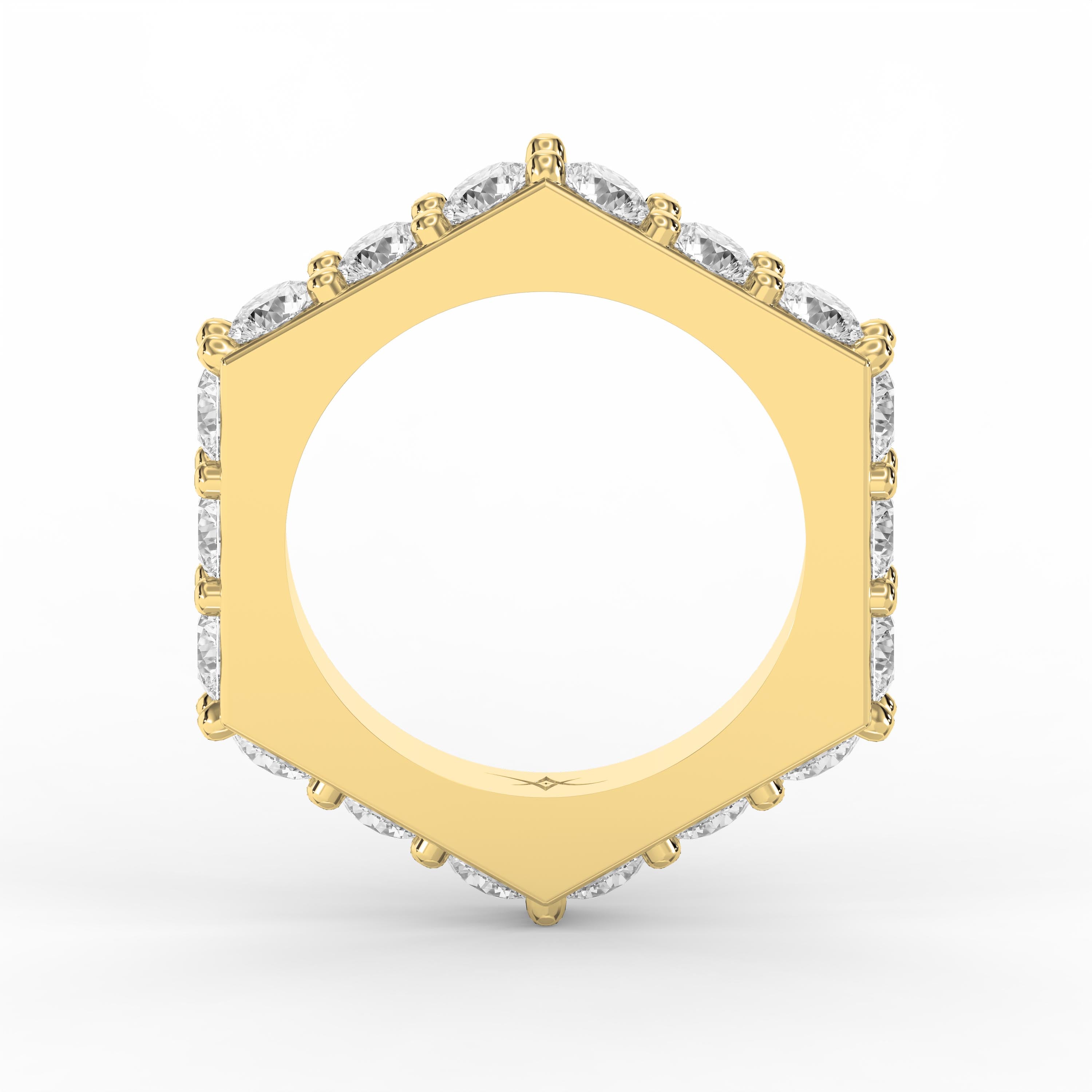 Forever Edge Unique Geometric Round Diamond Band