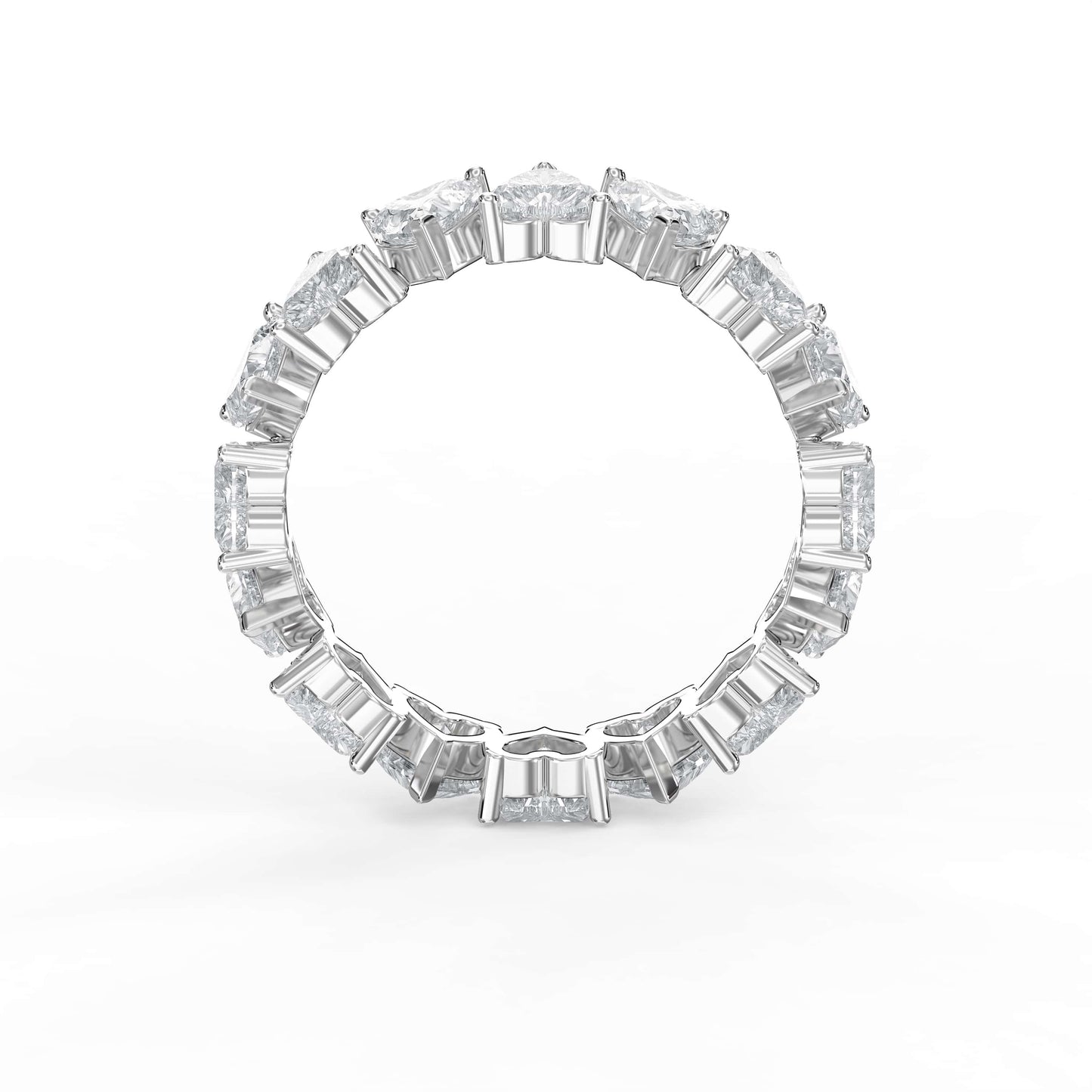 Luxury Heart Shape Diamond Eternity Ring
