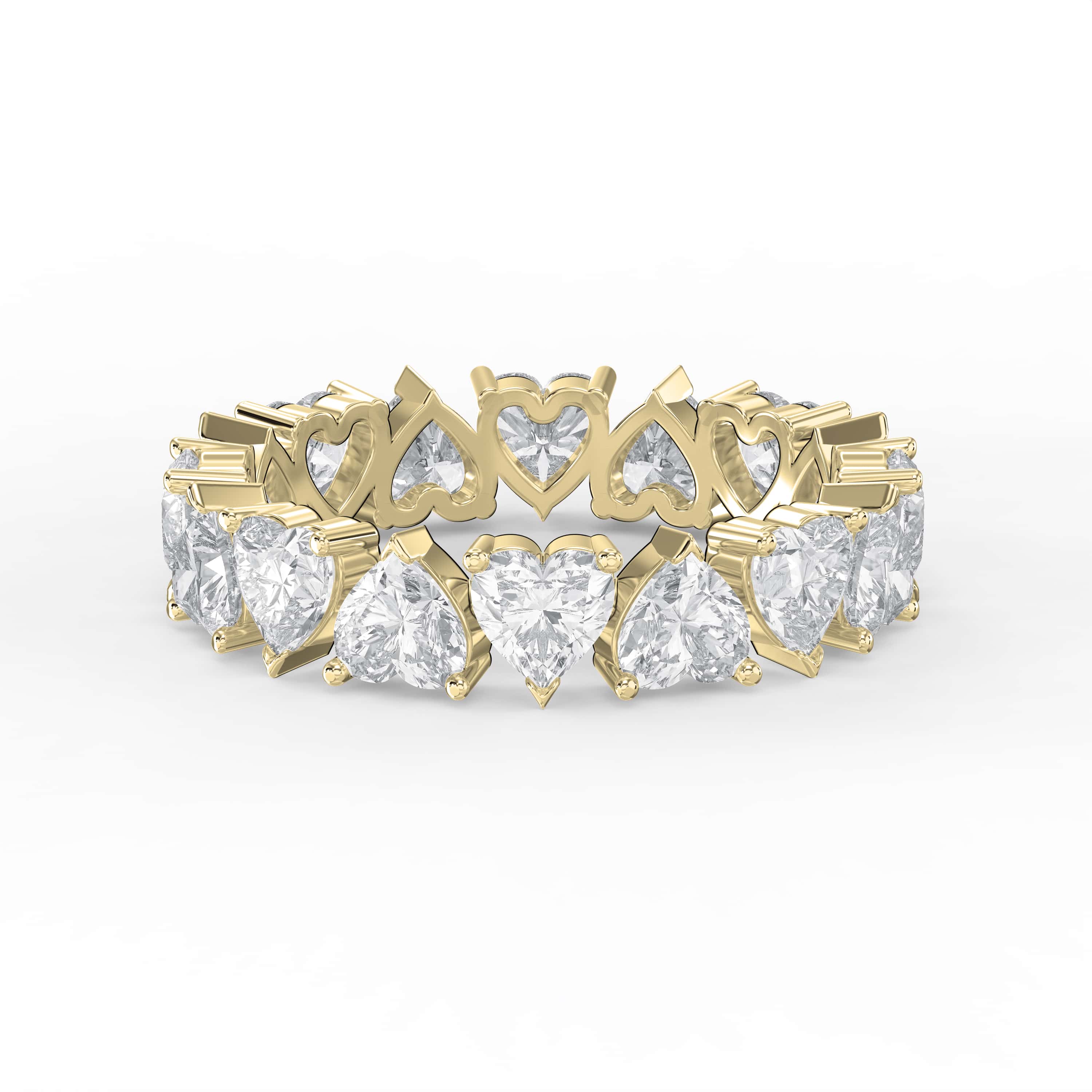 Luxury Heart Shape Diamond Eternity Ring