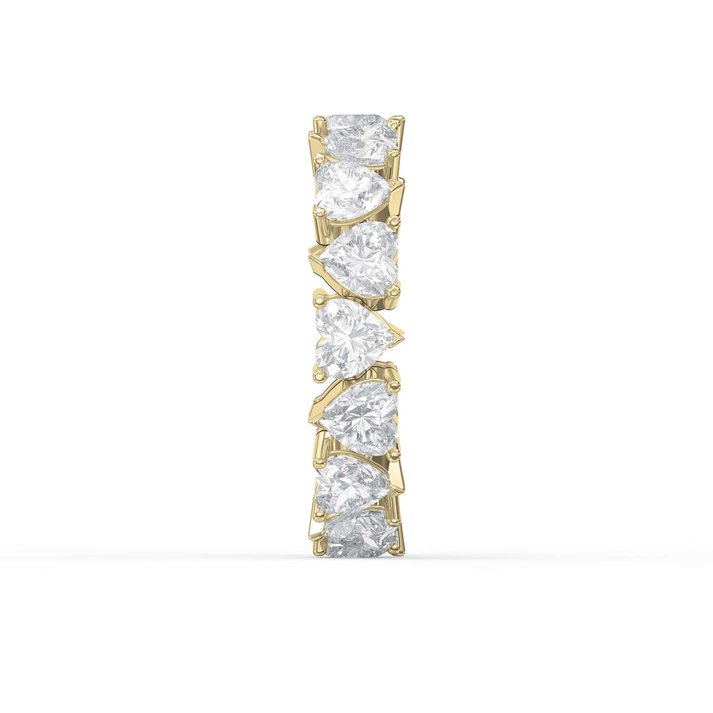 Luxury Heart Shape Diamond Eternity Ring