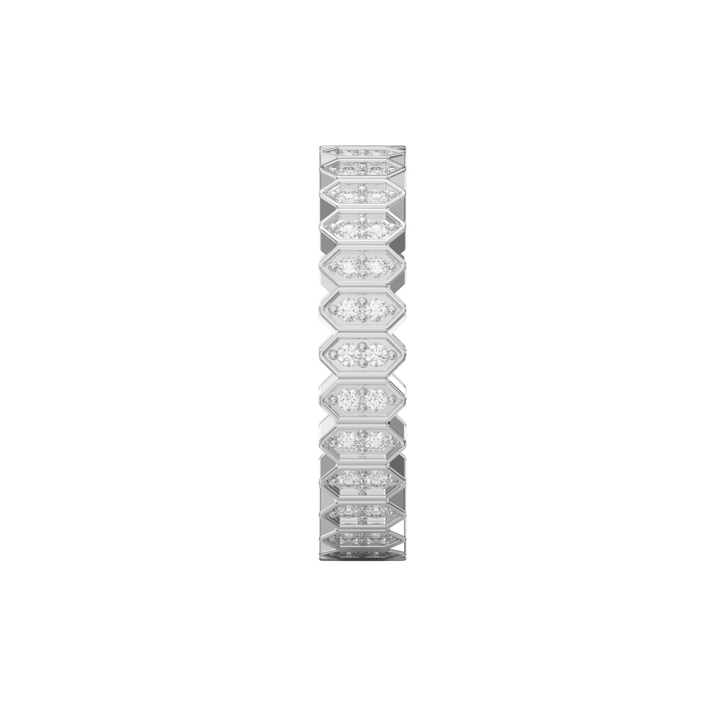 Marquise Motif Round Diamond Wedding Band ( 0.50 - 1.00 ct. )