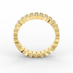 Marquise Motif Round Diamond Wedding Band