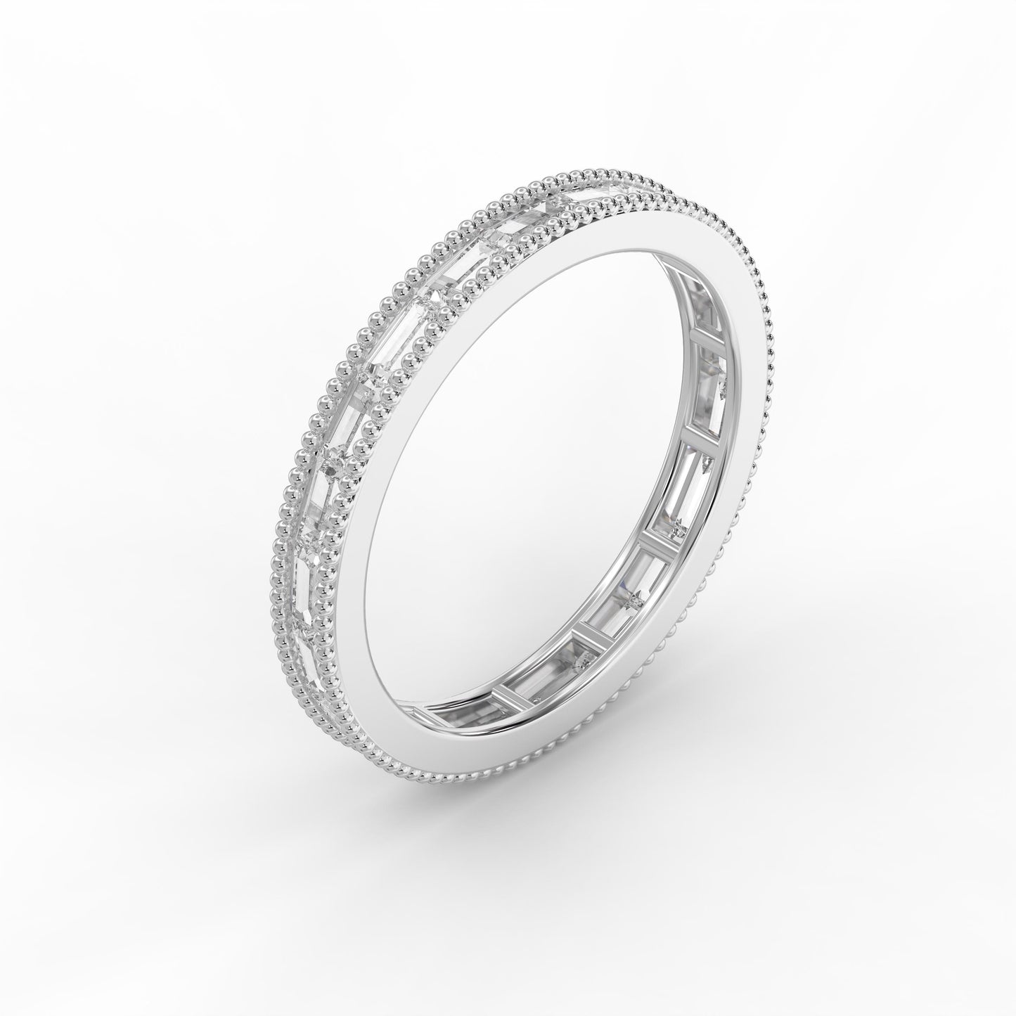 Migraine Detailing Alternating Baguette Cut Ring