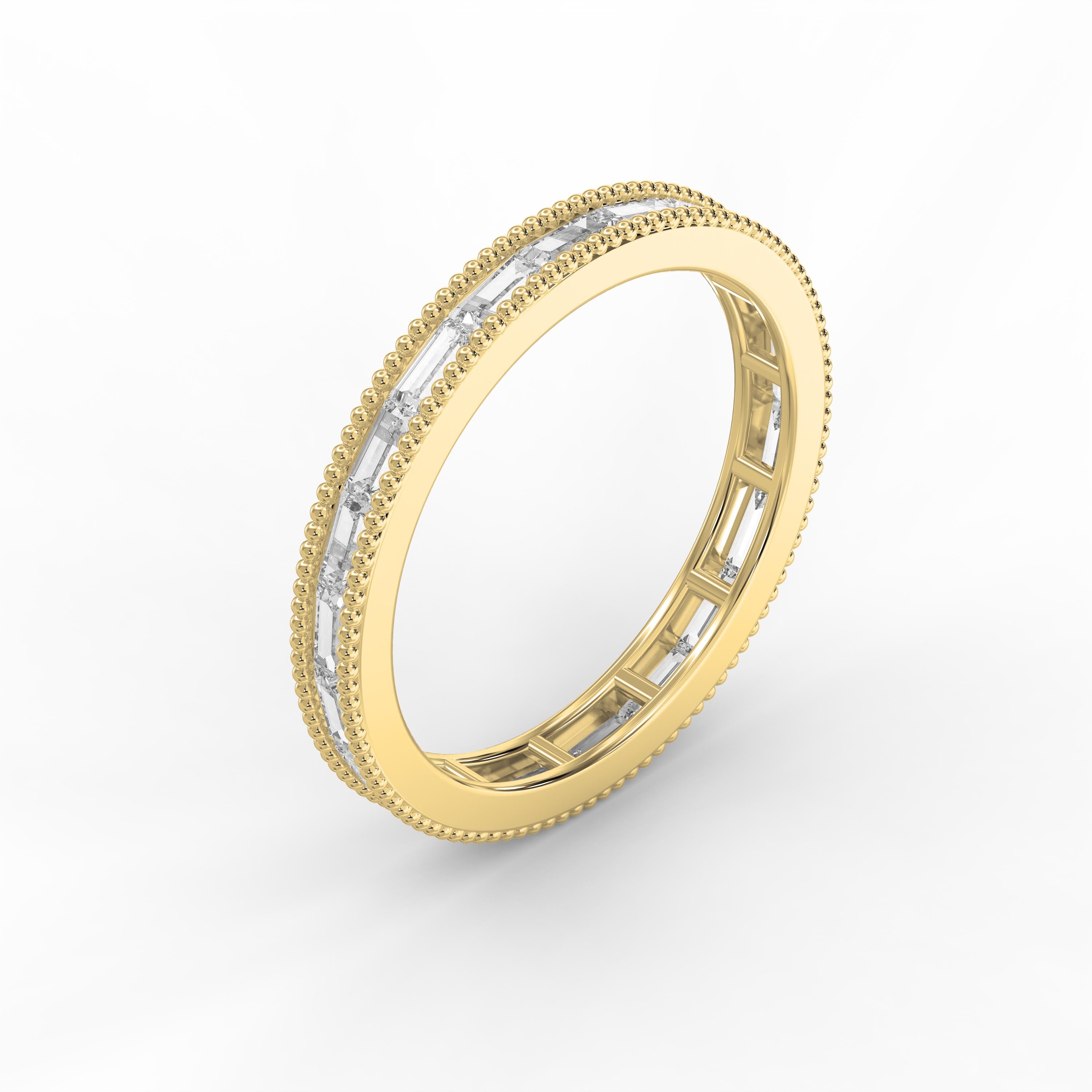 Migraine Detailing Alternating Baguette Cut Ring