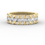 Stellar Edge Two-Tone Diamond Band Round Brilliant Cut Diamond ( 0.75 - 1.00 ct. )