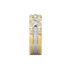 Stellar Edge Two-Tone Diamond Band Round Brilliant Cut Diamond ( 0.75 - 1.00 ct. )