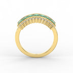 Emerald Cut Green Diamond Statement Ring