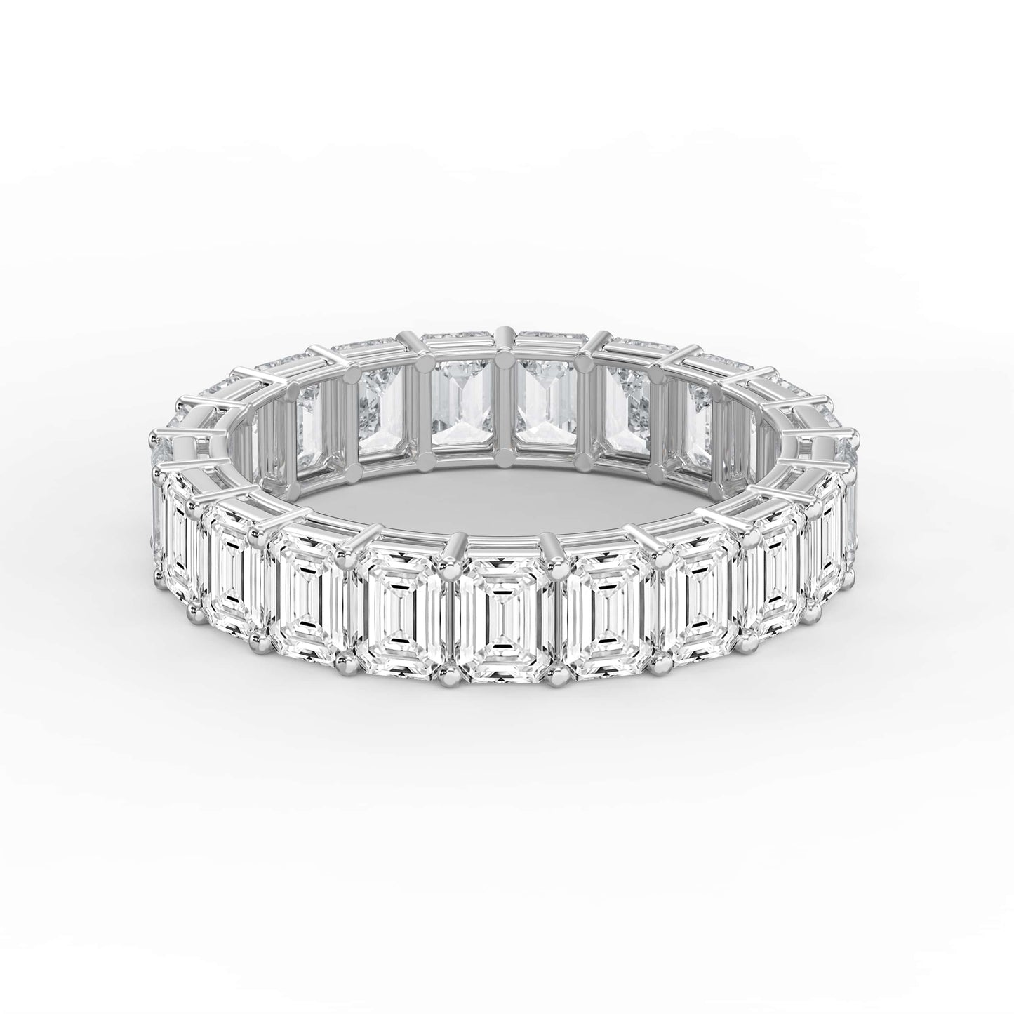 Timeless Emerald Shape Diamond Eternity Ring