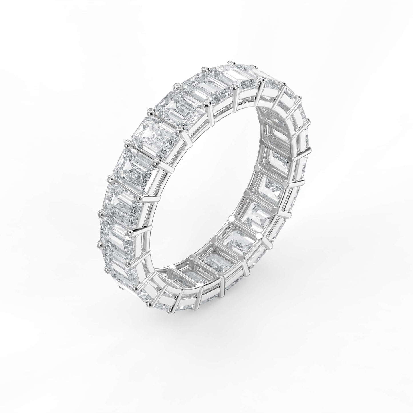 Timeless Emerald Shape Diamond Eternity Ring