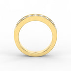 Channel Set Round Diamond Half Ring