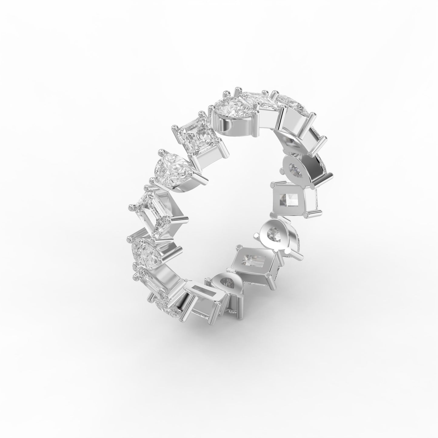 Two Shape Diamond Full Circle Ring