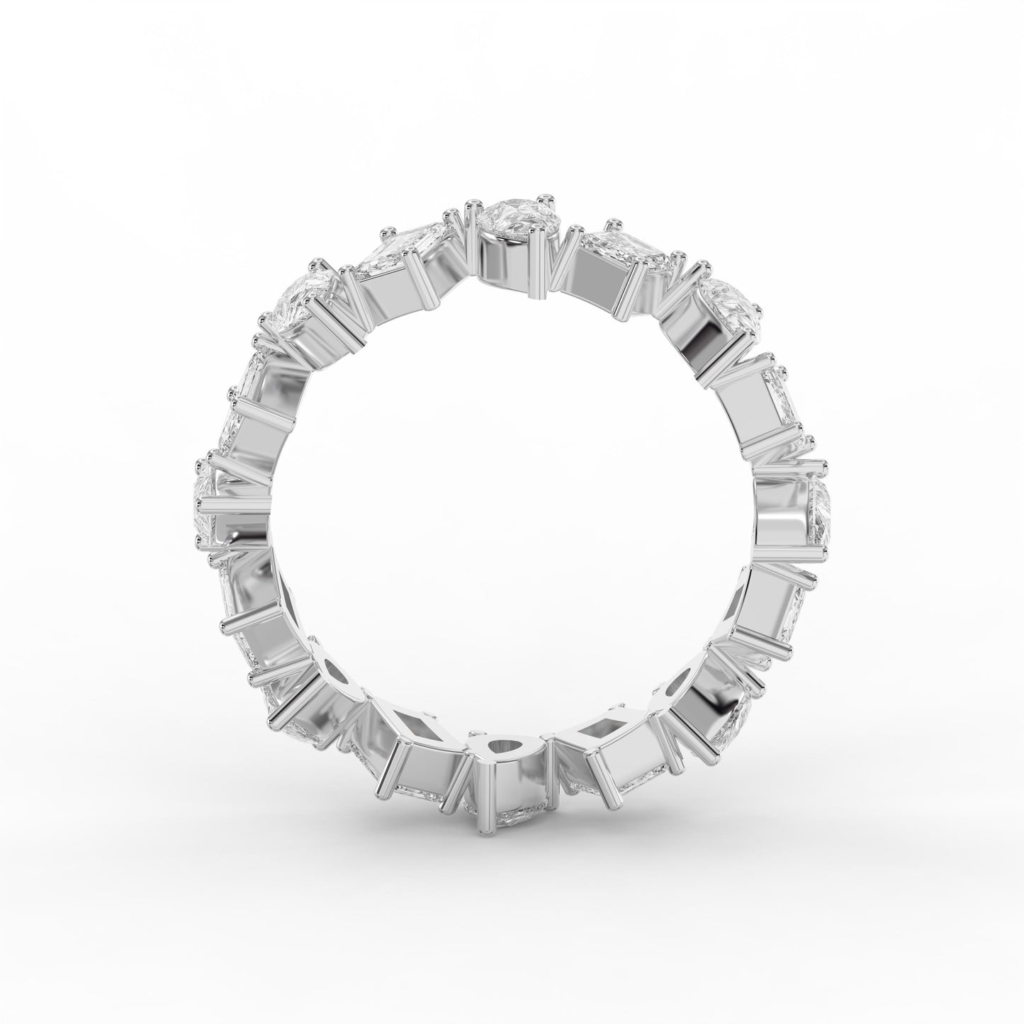 Two Shape Diamond Full Circle Ring