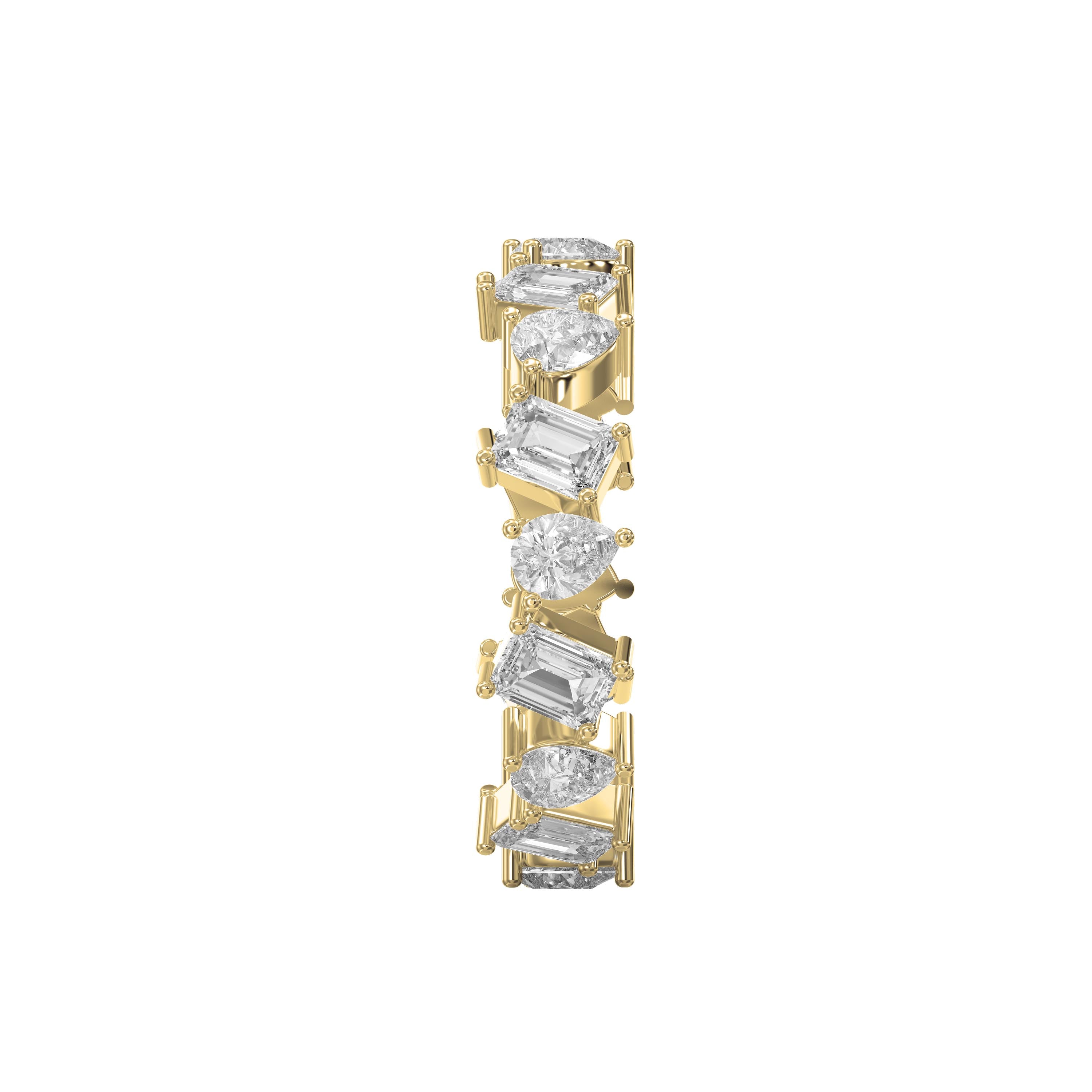 Two Shape Diamond Full Circle Ring