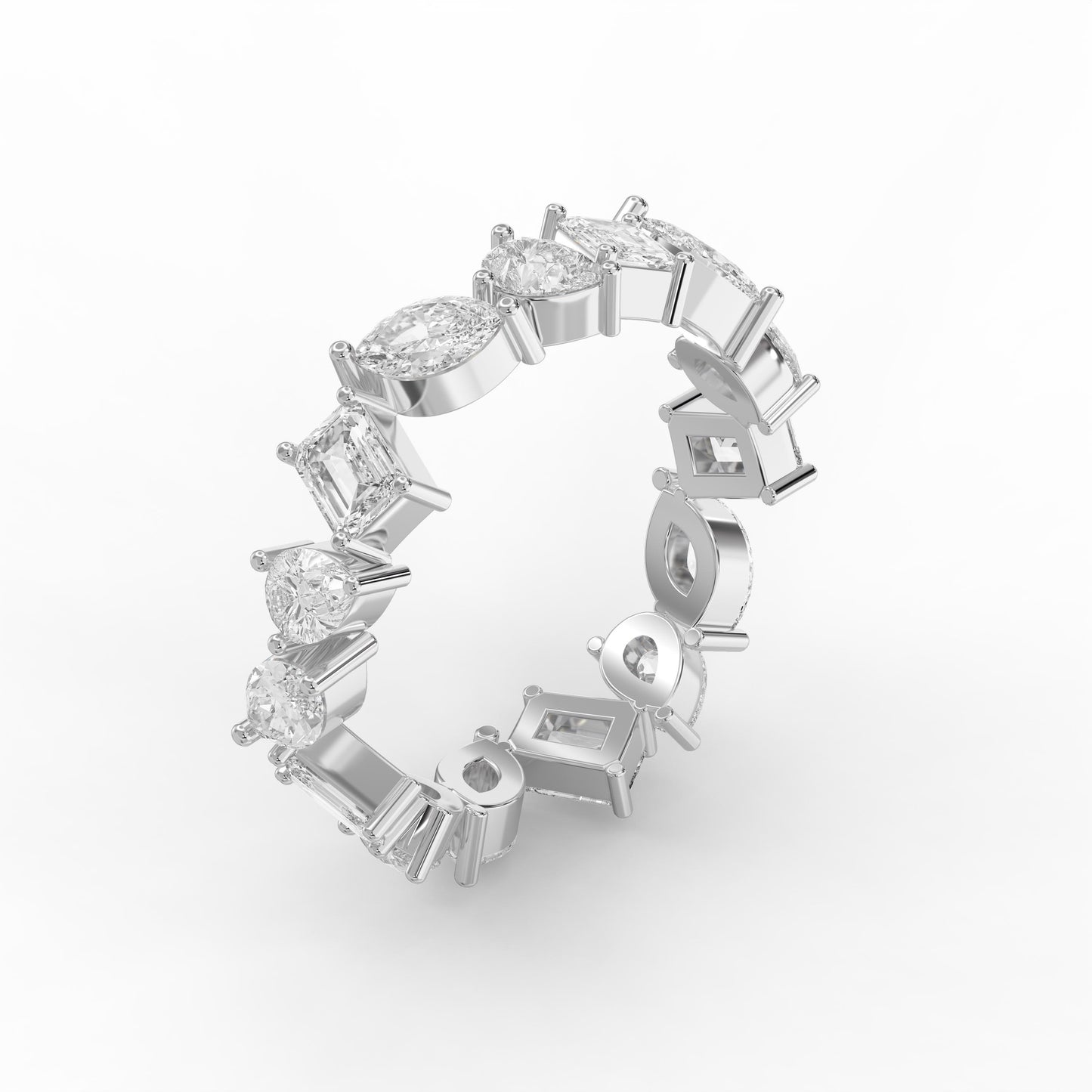 Contemporary Three Shape Diamond Ring