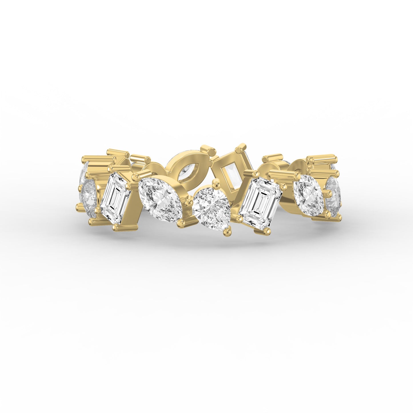 Contemporary Three Shape Diamond Ring