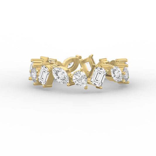Contemporary Three Shape Diamond Ring