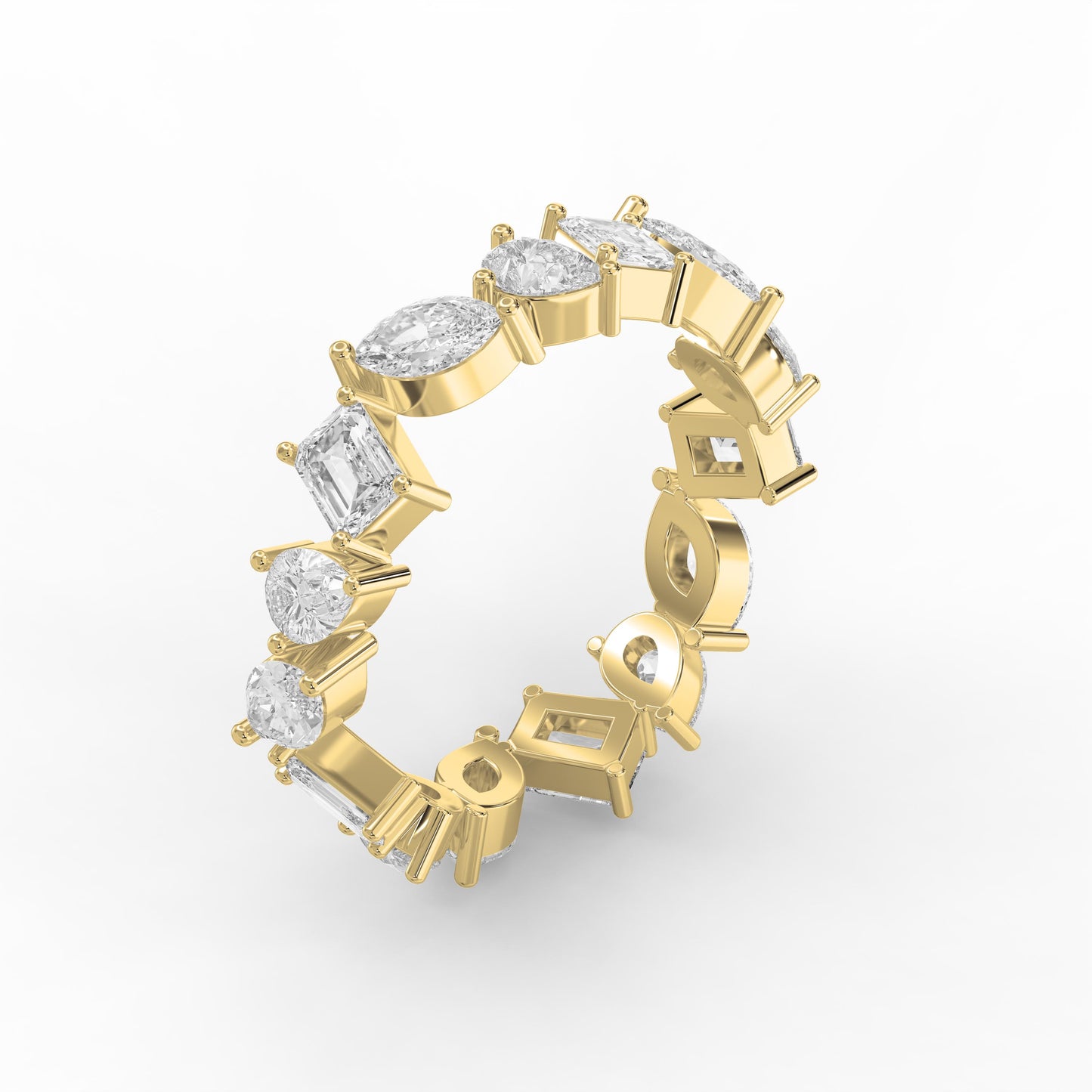 Contemporary Three Shape Diamond Ring