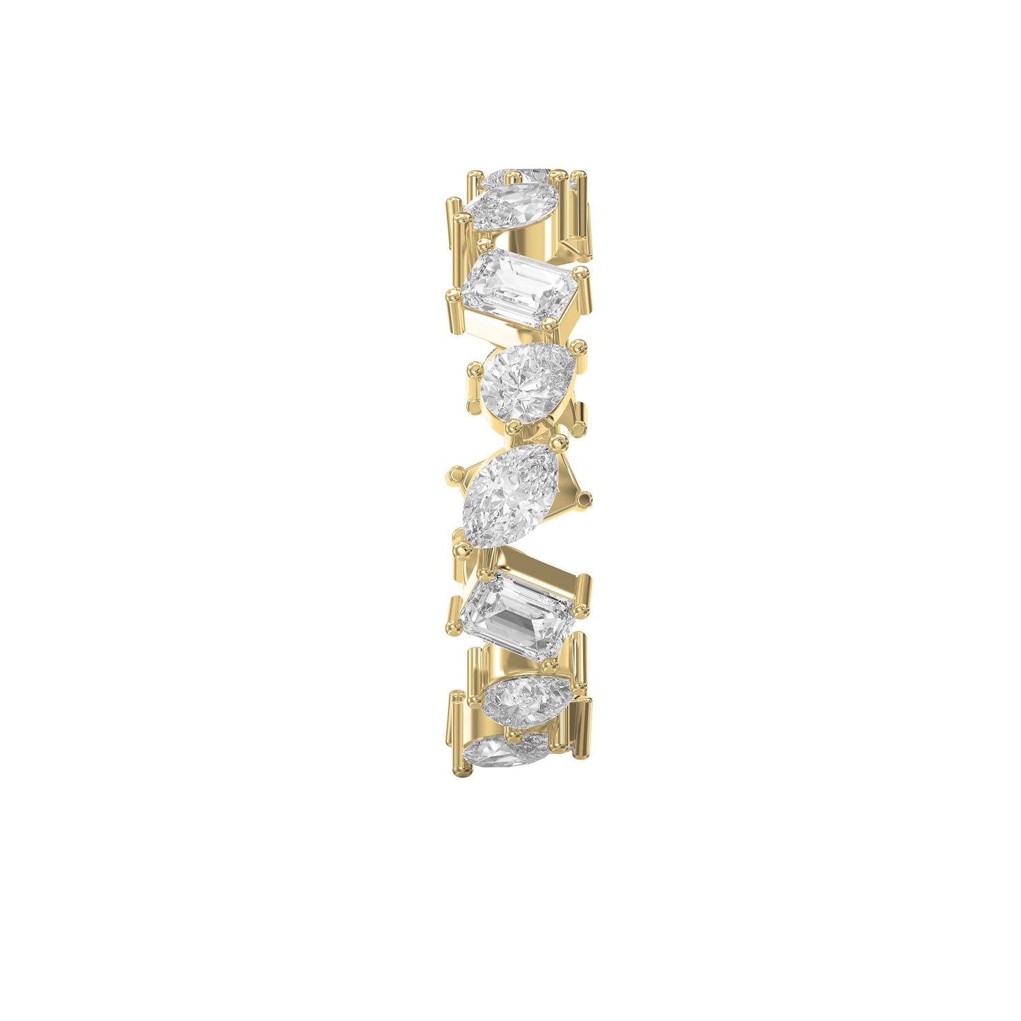 Contemporary Three Shape Diamond Ring