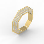 Round Diamond Octagon Exclusive Stackable Diamond Band