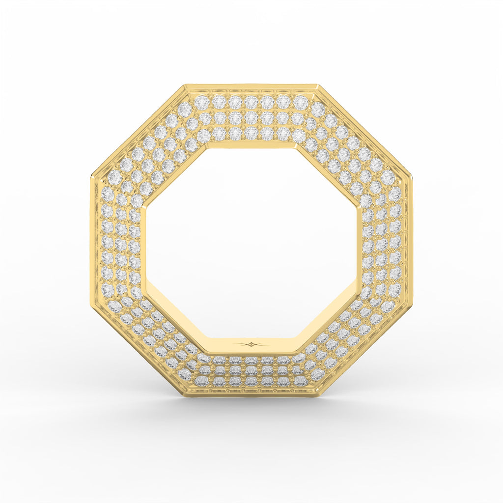 Round Diamond Octagon Exclusive Stackable Diamond Band