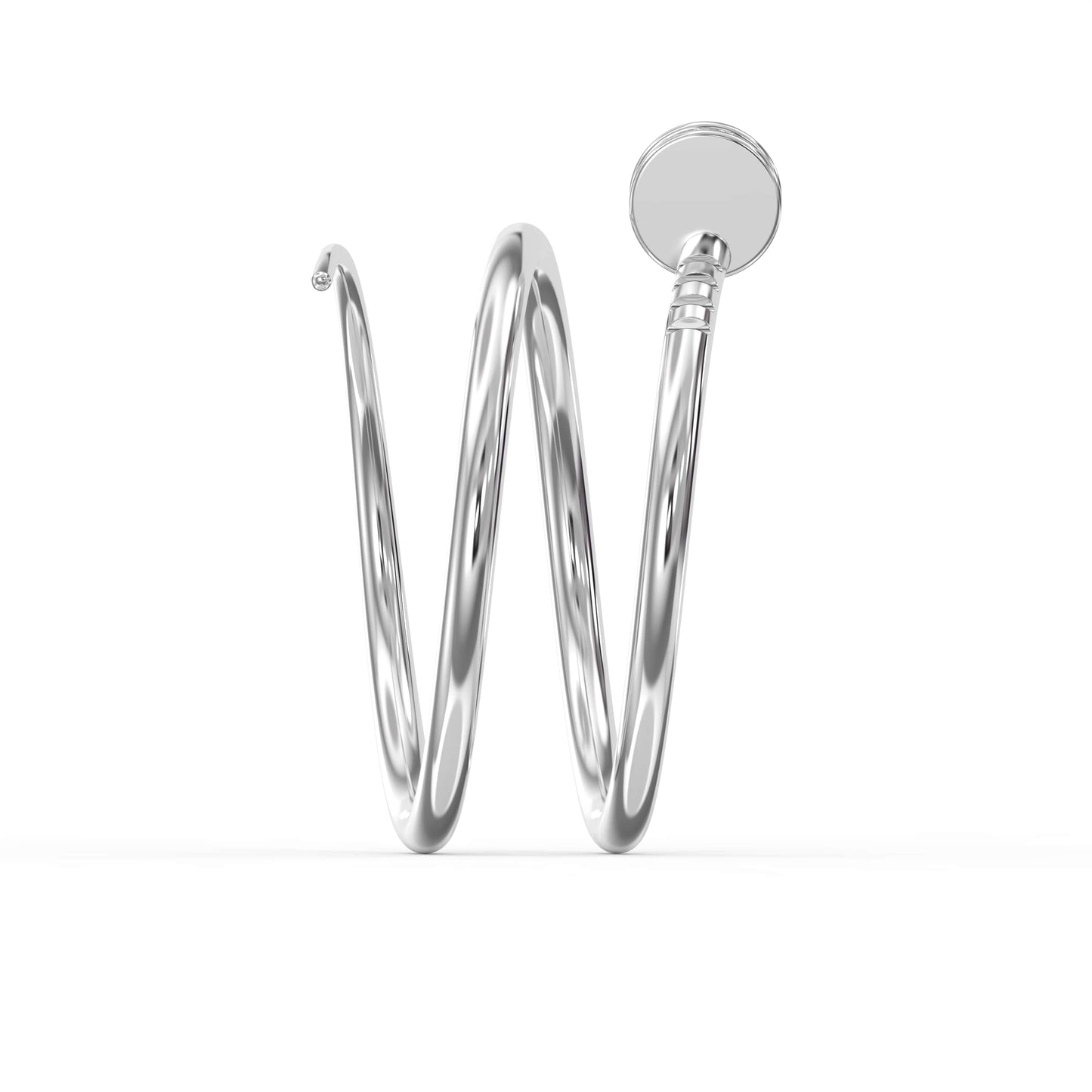 Nail Cuff Design Round Diamond Cuved Ring ( 0.40 - 0.50 Ct. )