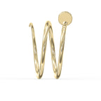 Nail Cuff Design Round Diamond Curved Ring
