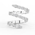 Diamond Studded Serpenti Viper Finger Curved Ring