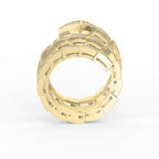 Diamond Studded Serpenti Viper Finger Curved Ring