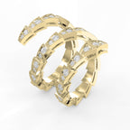 Diamond Studded Serpenti Viper Finger Curved Ring