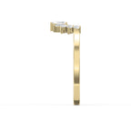 Gracefully Crafted Marquise & Baguette Diamond Curved Design Ring