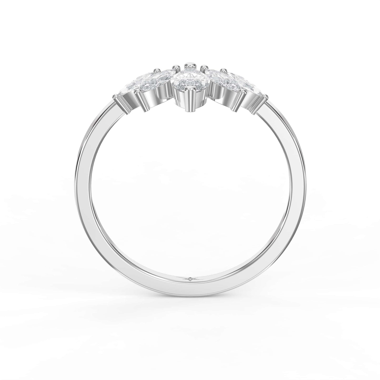 Marquise Diamond Curve Design Wedding Band ( 0.50 ct. )