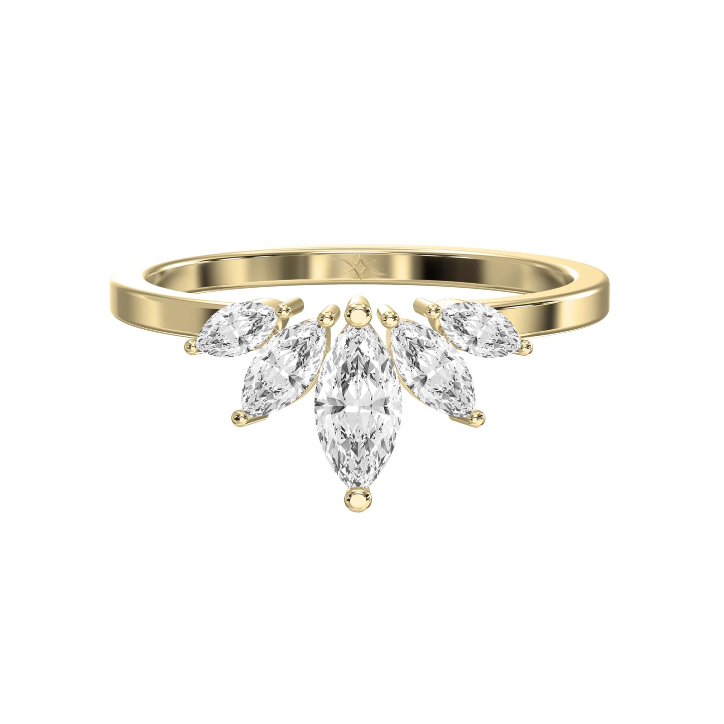 Marquise Diamond Curve Design Wedding Band ( 0.50 ct. )