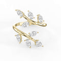 Pear Diamond Curved Design Band