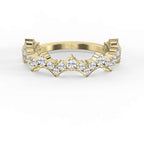Round Diamond Curved Design Band