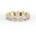 Curved Diamond Ring with Round Brilliant Cut Ring