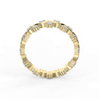 Curved Diamond Ring with Round Brilliant Cut Ring