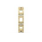 Square Link Dainty Round Diamond Wedding Band