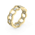 Link Round Wedding Band Rings