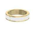 Natural Impression Wedding Band Made Of White Enamel
