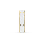 Natural Impression Wedding Band Made Of White Enamel