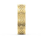 Intertwined Engraved and High Polished Metal Band
