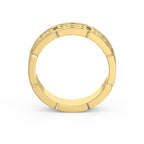 Intertwined Engraved and High Polished Metal Band